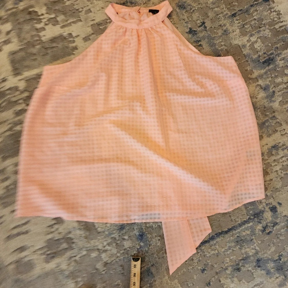 Torrid Pink Clip Chiffon Mock Neck Halter. Sleeveless top. Women's size 3X - Picture 11 of 16
